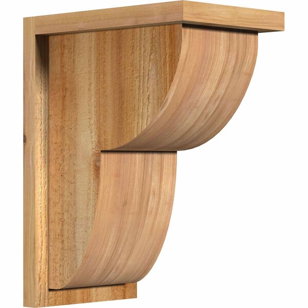 Ekena Millwork Crestline Rough Sawn Corbel w/Backplate, Western Red Cedar, 8"W x 12"D x 16"H COR08X12X16CRE01RWR - main